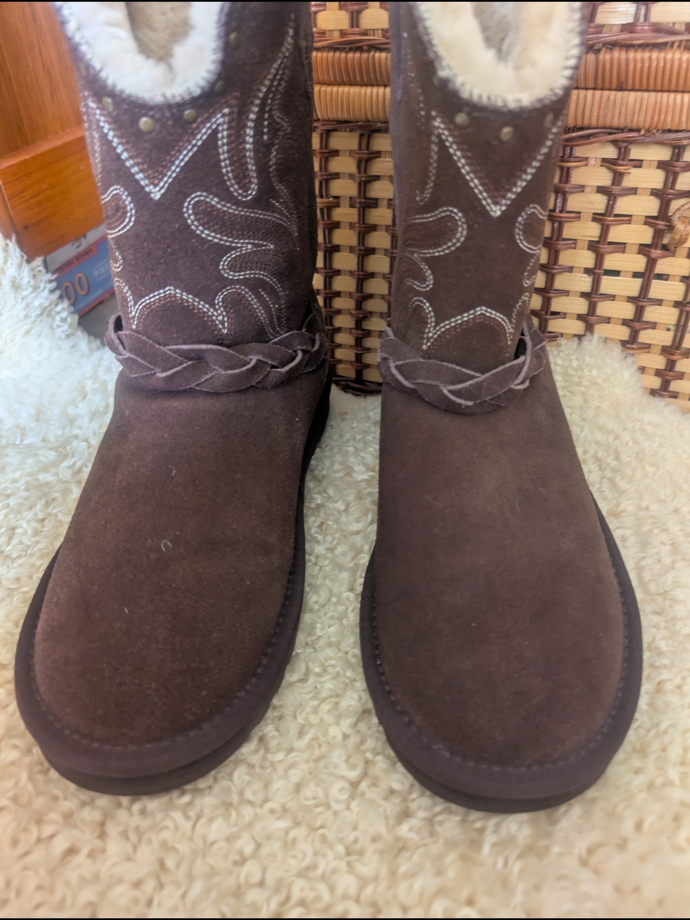 Lamo Brown Suede And Faux For Boots